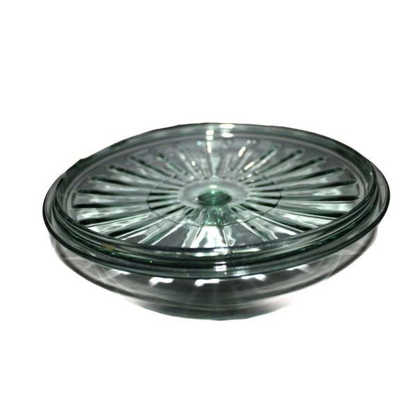 80s-90s, Round Casserole w/Lid, Green Anchor Hocking, Excellent, 2 Q - Picture 4 of 10